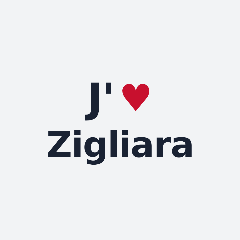 Poster personnalisé Zigliara — design J'aime Zigliara