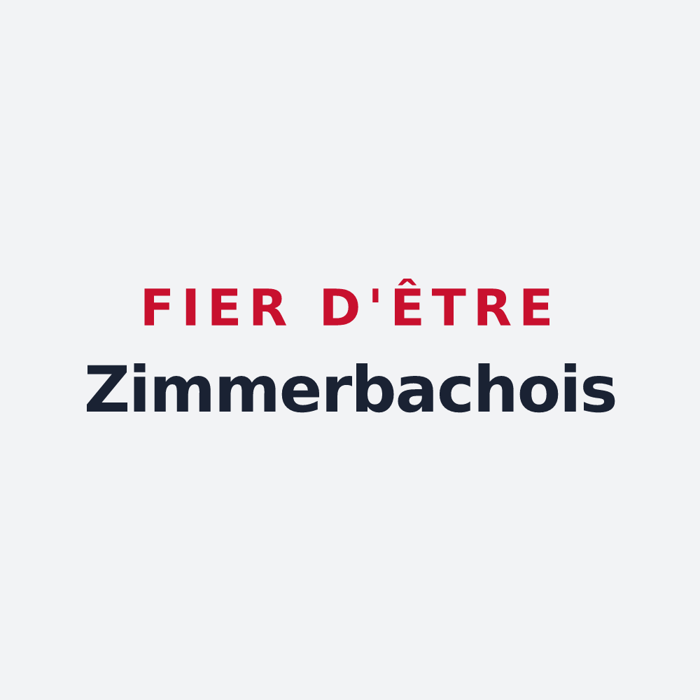 Poster « Fier d'être Zimmerbachois » — design pour Zimmerbach