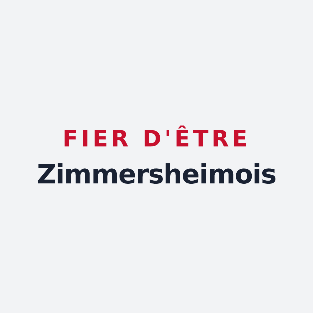 Poster « Fier d'être Zimmersheimois » — design pour Zimmersheim