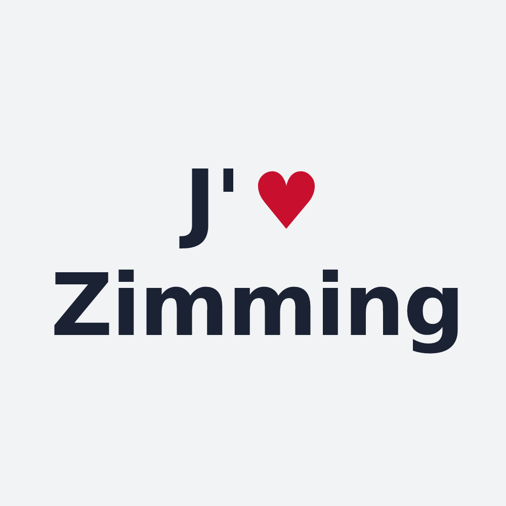 Poster personnalisé Zimming — design J'aime Zimming