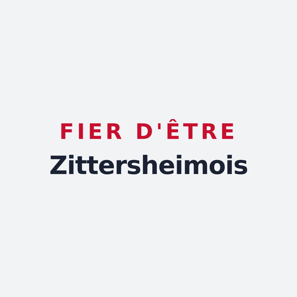 Poster « Fier d'être Zittersheimois » — design pour Zittersheim