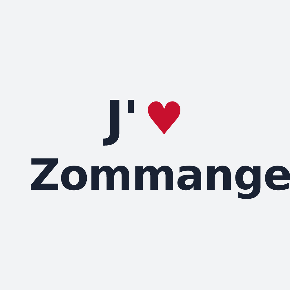 Poster personnalisé Zommange — design J'aime Zommange