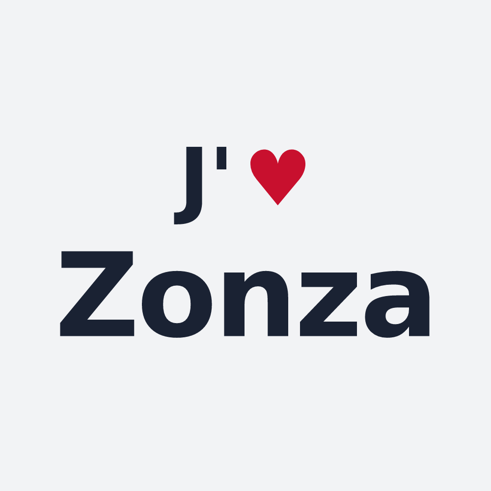 Poster personnalisé Zonza — design J'aime Zonza