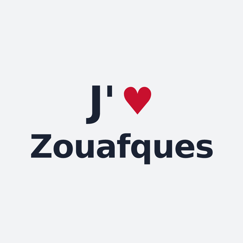 Poster personnalisé Zouafques — design J'aime Zouafques