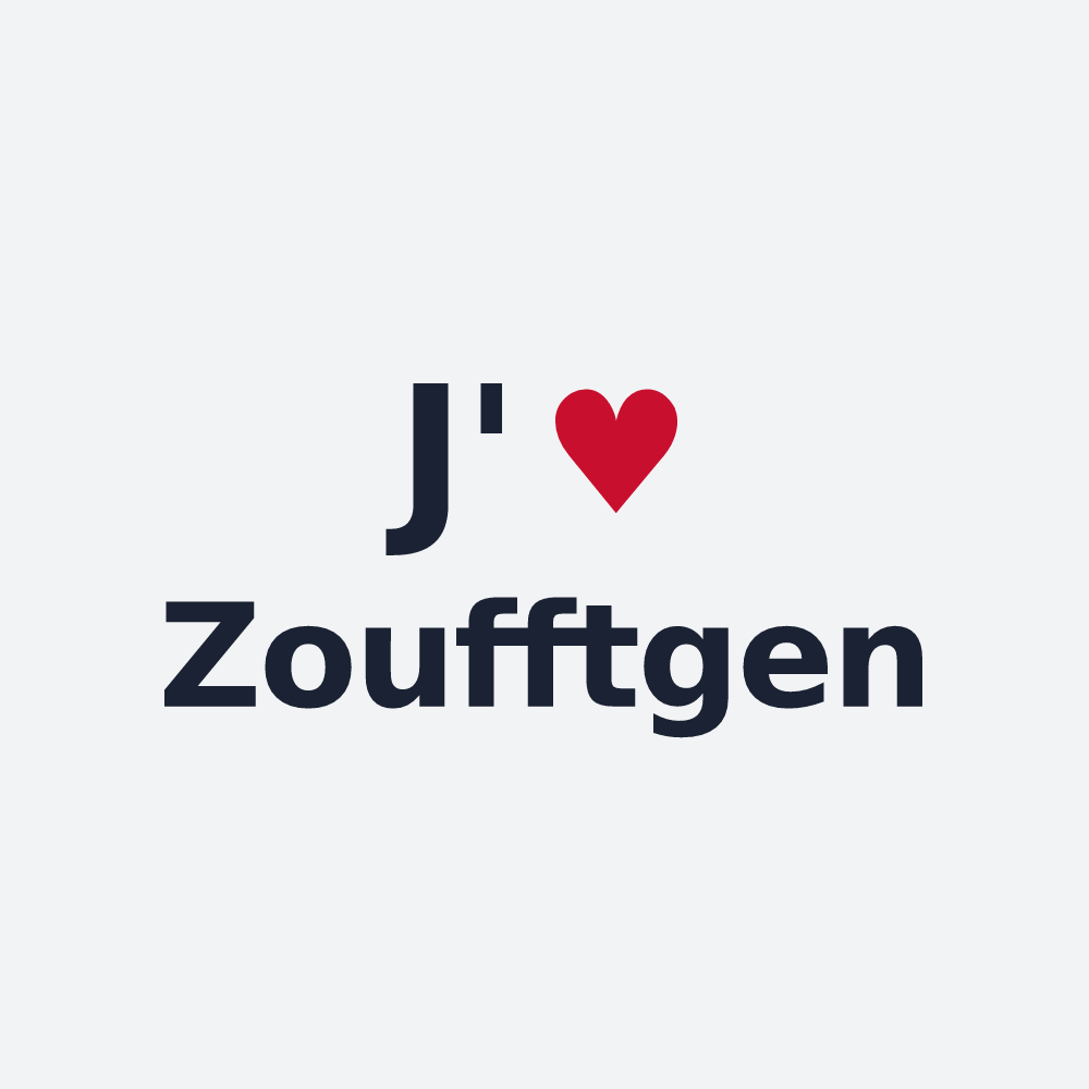 Poster personnalisé Zoufftgen — design « J'aime Zoufftgen » imprimé sur le poster