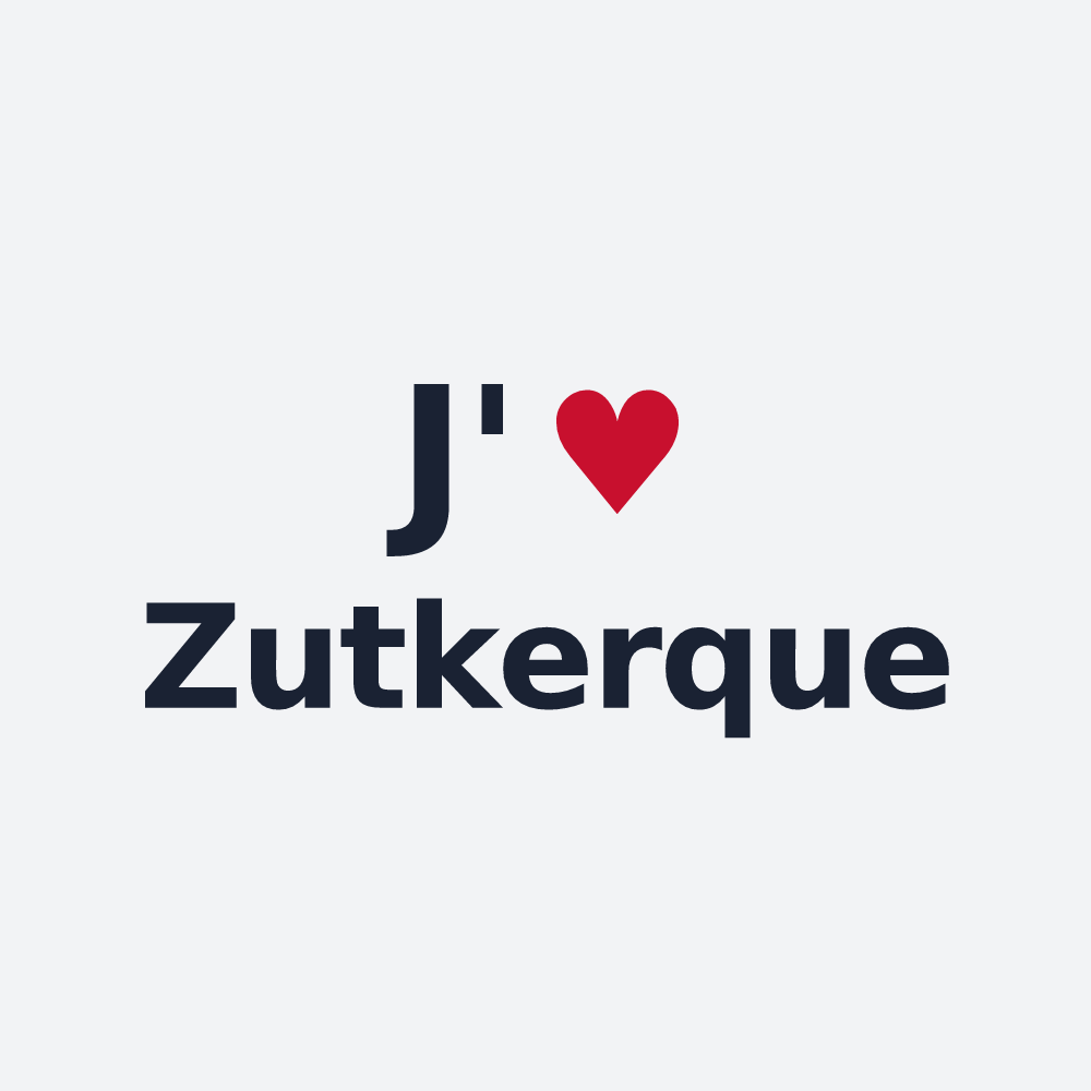 Poster personnalisé Zutkerque — design J'aime Zutkerque