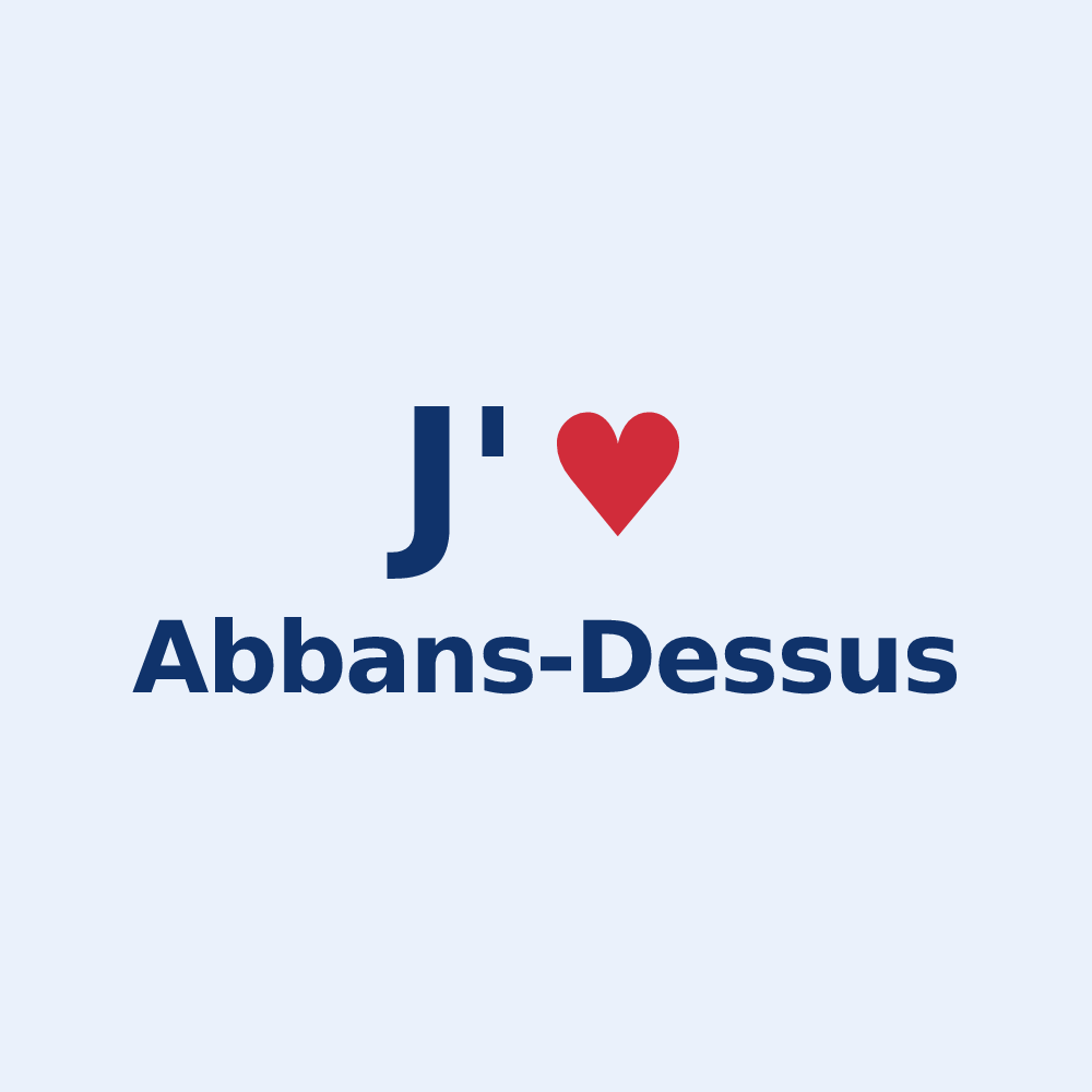 Sticker personnalisé Abbans-Dessus — design J'aime Abbans-Dessus