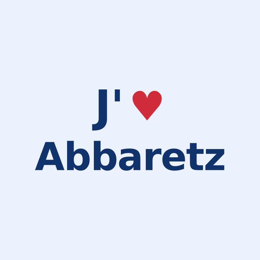 Sticker personnalisé Abbaretz — design « J'aime Abbaretz » imprimé sur le sticker