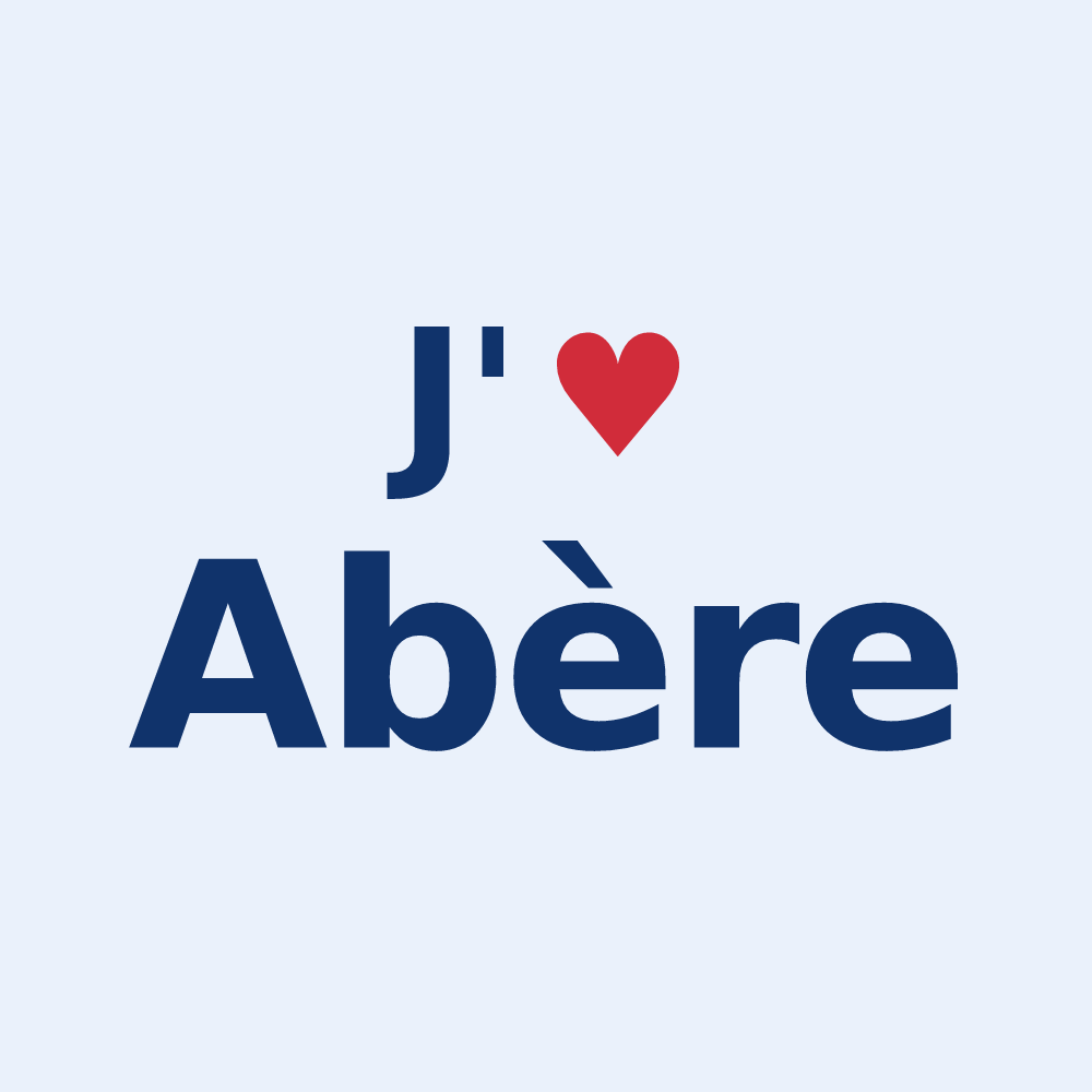 Sticker personnalisé Abère — design J'aime Abère