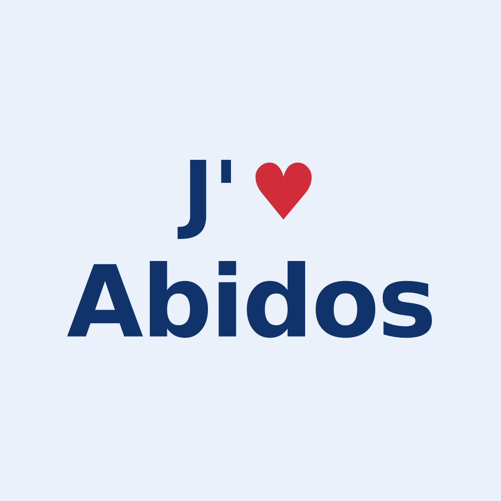Sticker personnalisé Abidos — design J'aime Abidos