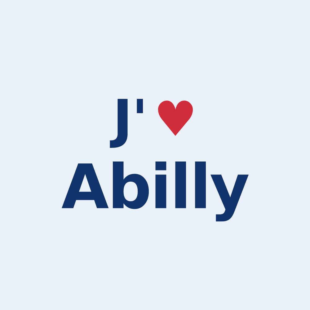 Sticker personnalisé Abilly — design J'aime Abilly