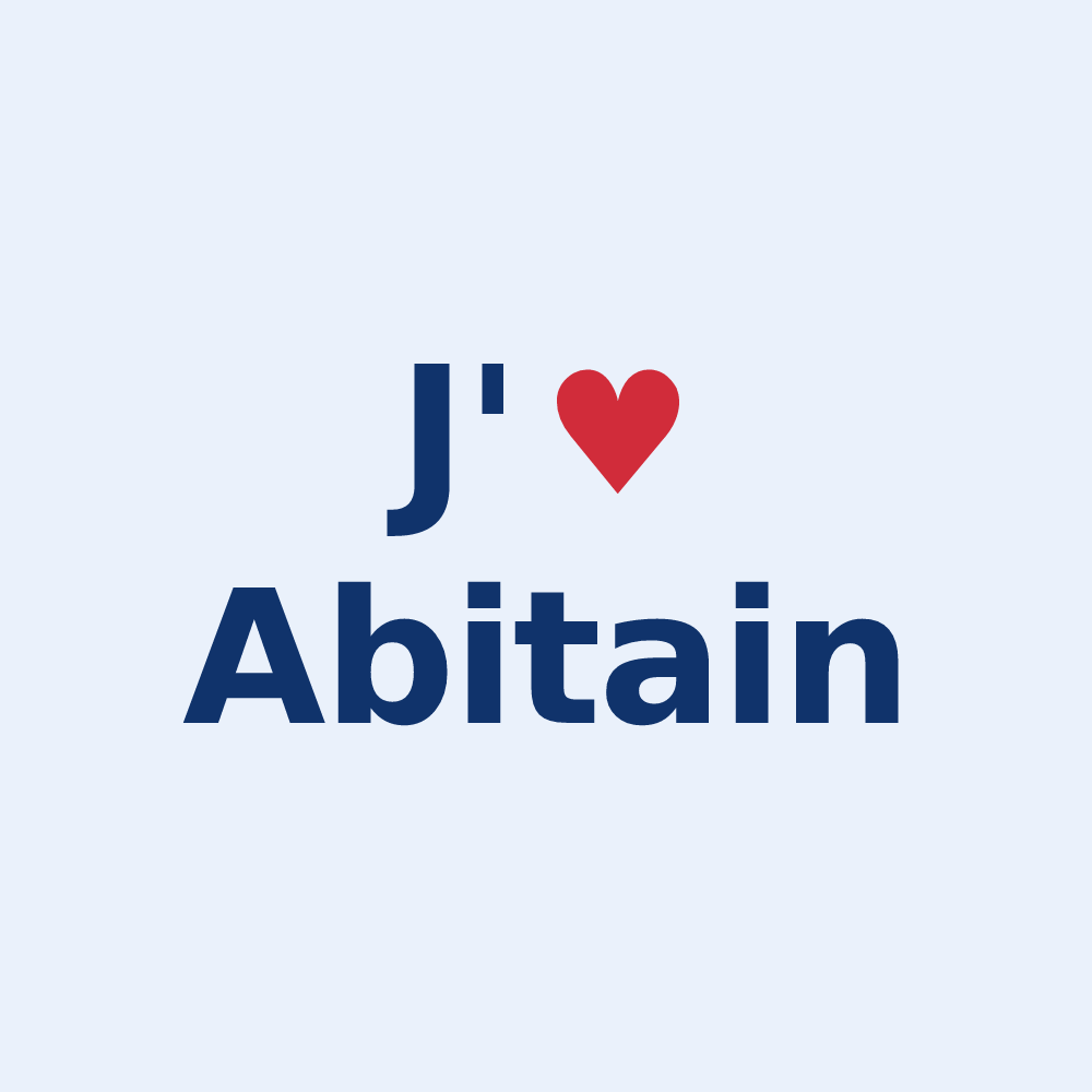 Sticker personnalisé Abitain — design J'aime Abitain