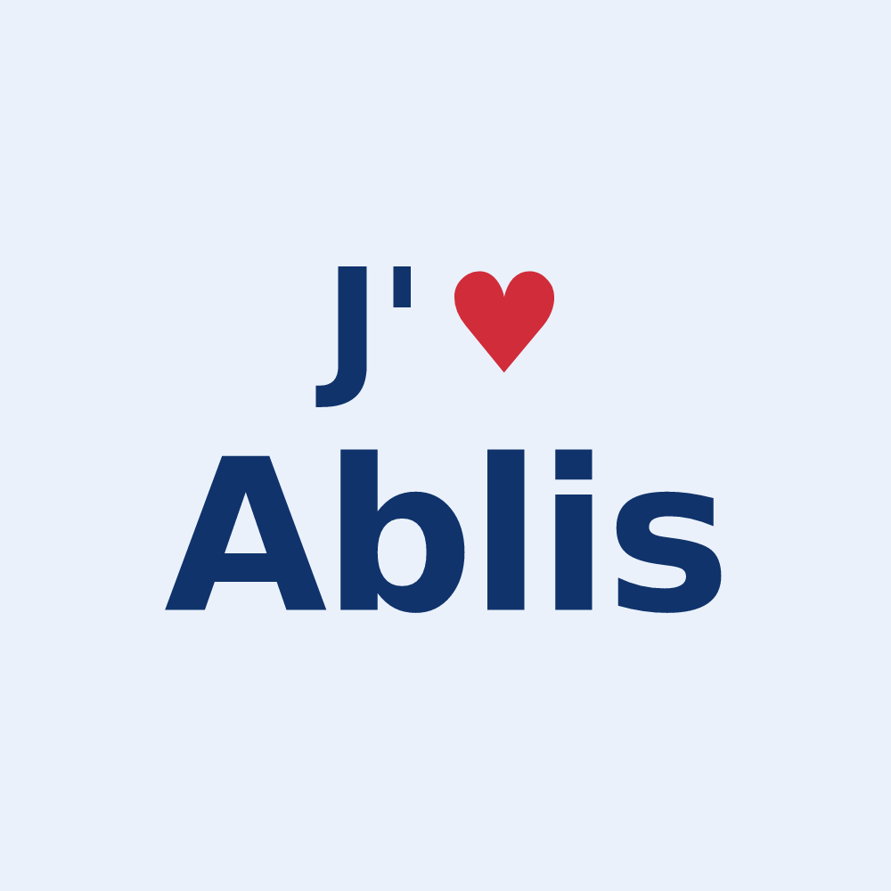 Sticker personnalisé Ablis — design J'aime Ablis