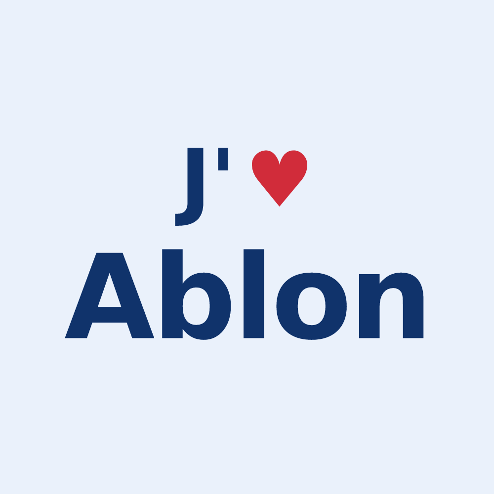 Sticker personnalisé Ablon — design J'aime Ablon
