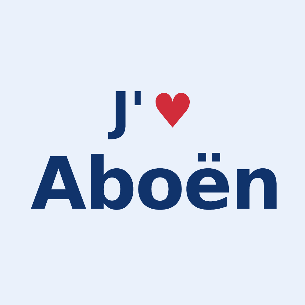 Sticker personnalisé Aboën — design J'aime Aboën