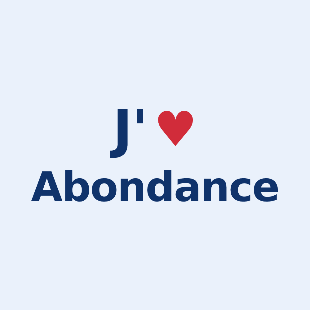 Sticker personnalisé Abondance — design J'aime Abondance
