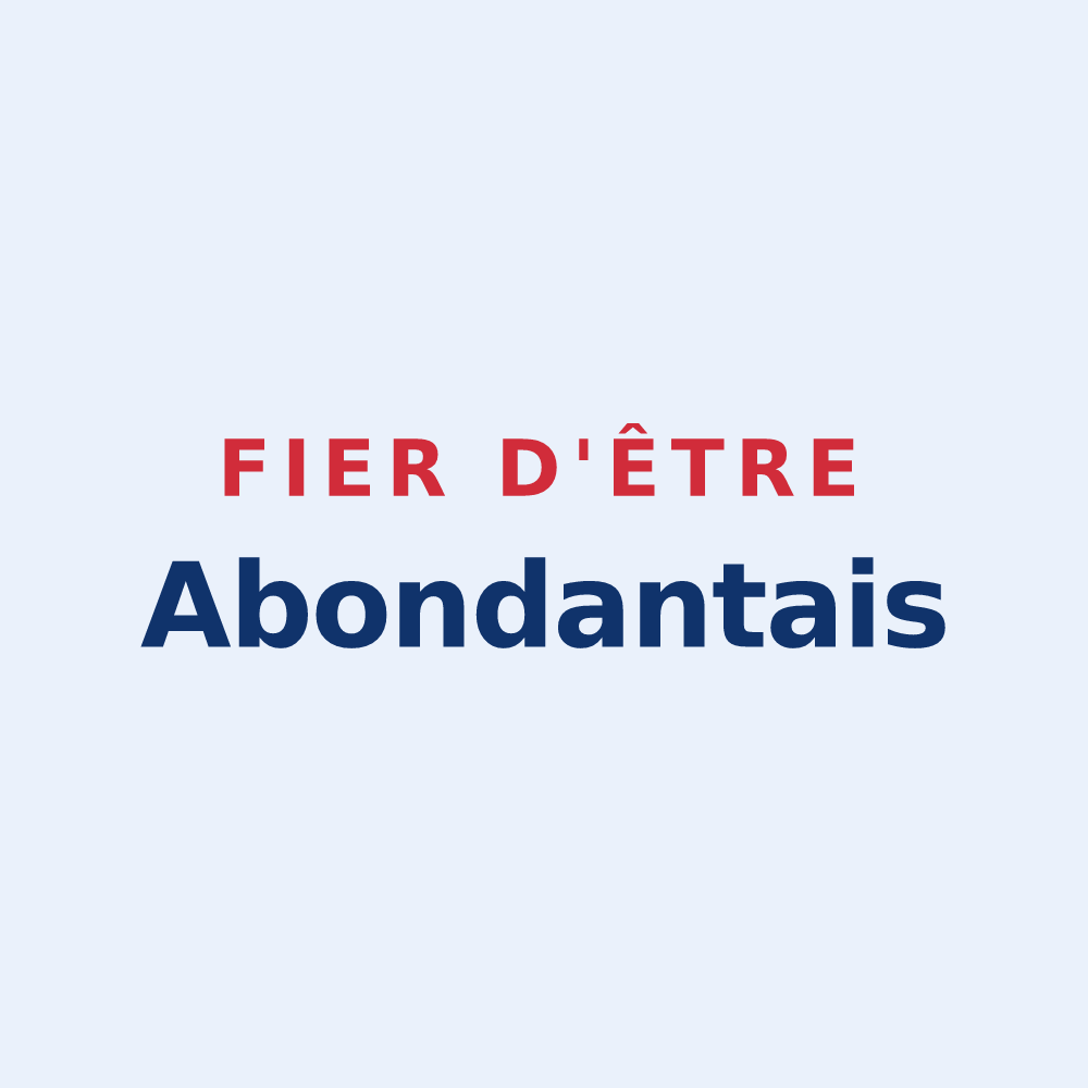 Sticker « Fier d'être Abondantais » — design pour Abondant