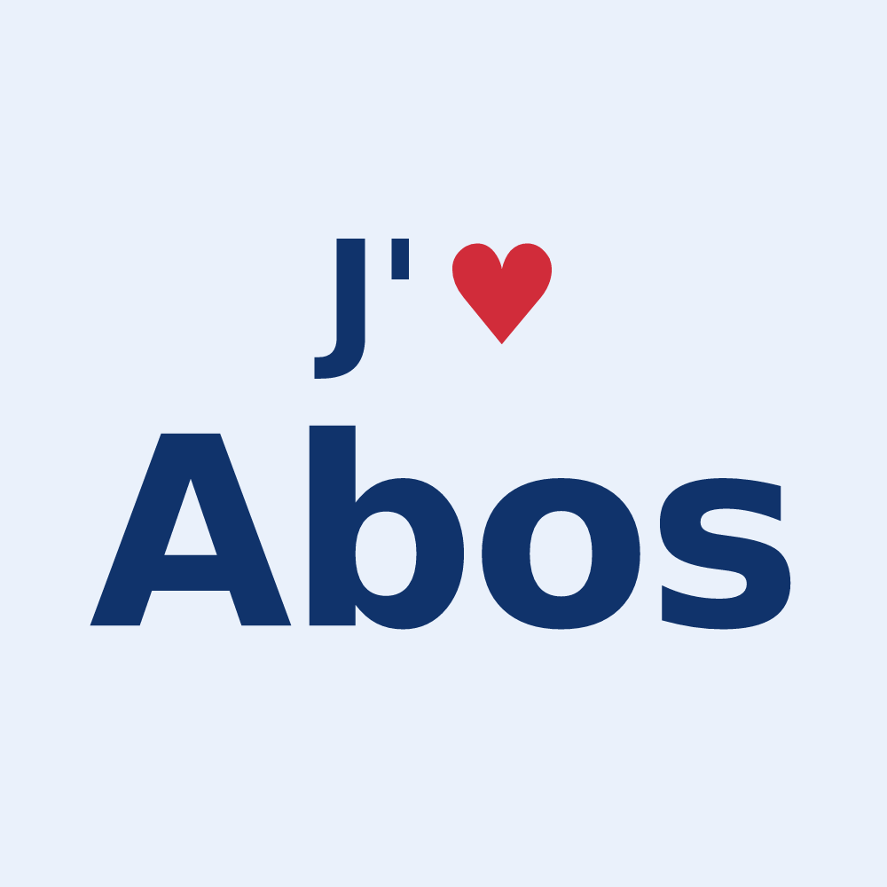 Sticker personnalisé Abos — design J'aime Abos