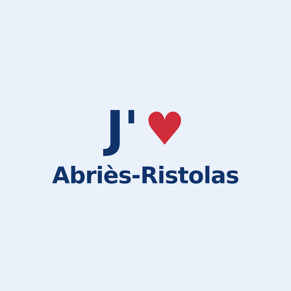 Sticker personnalisé Abriès-Ristolas — design J'aime Abriès-Ristolas