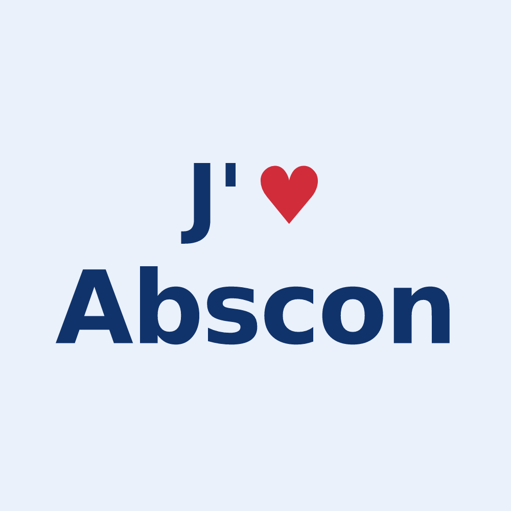 Sticker personnalisé Abscon — design J'aime Abscon