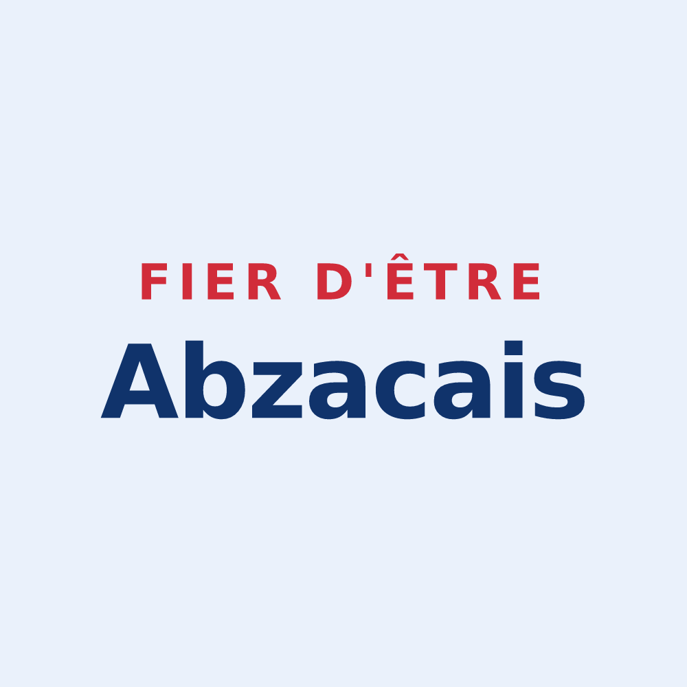 Sticker « Fier d'être Abzacais » — design pour Abzac