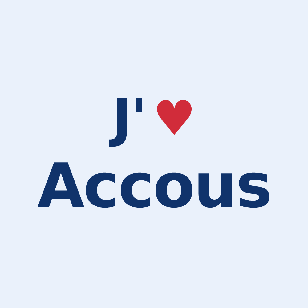 Sticker personnalisé Accous — design J'aime Accous