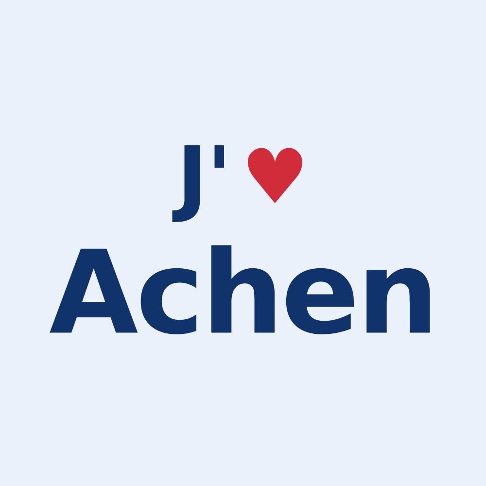Sticker personnalisé Achen — design J'aime Achen