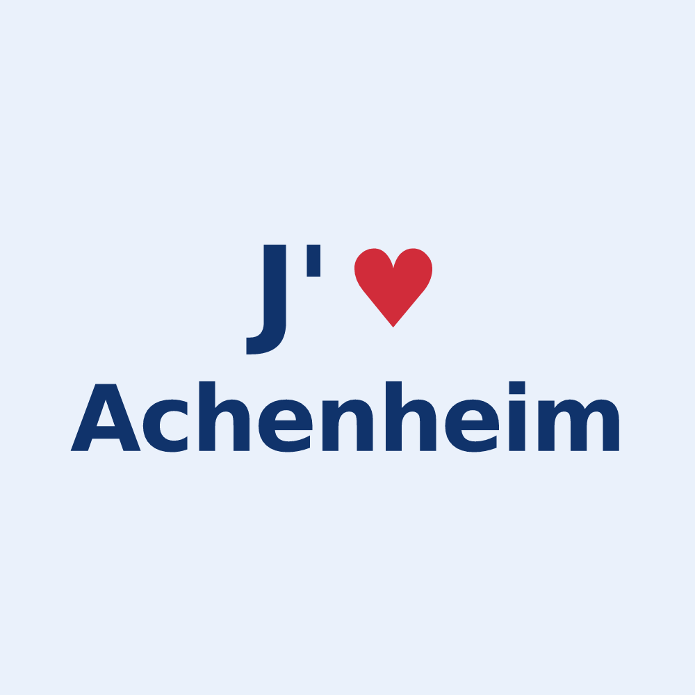 Sticker personnalisé Achenheim — design J'aime Achenheim