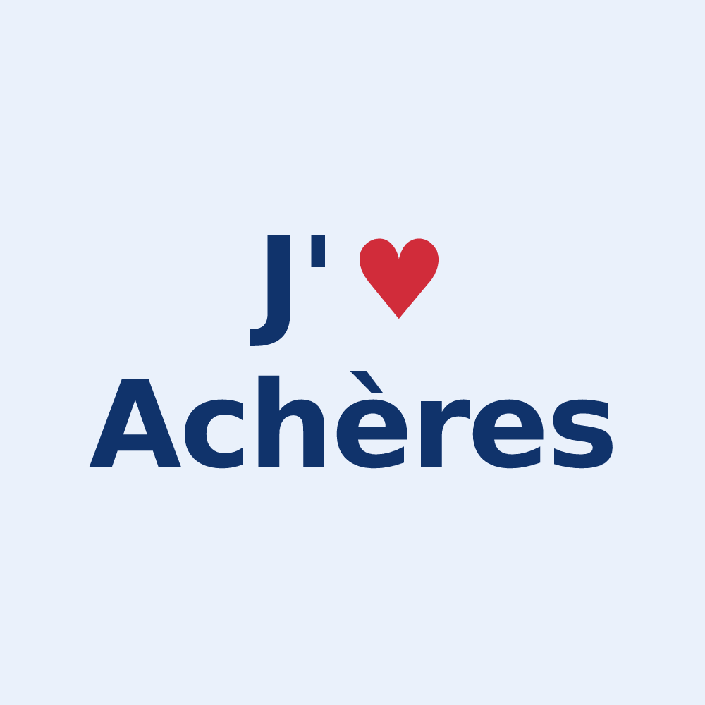 Sticker personnalisé Achères — design J'aime Achères