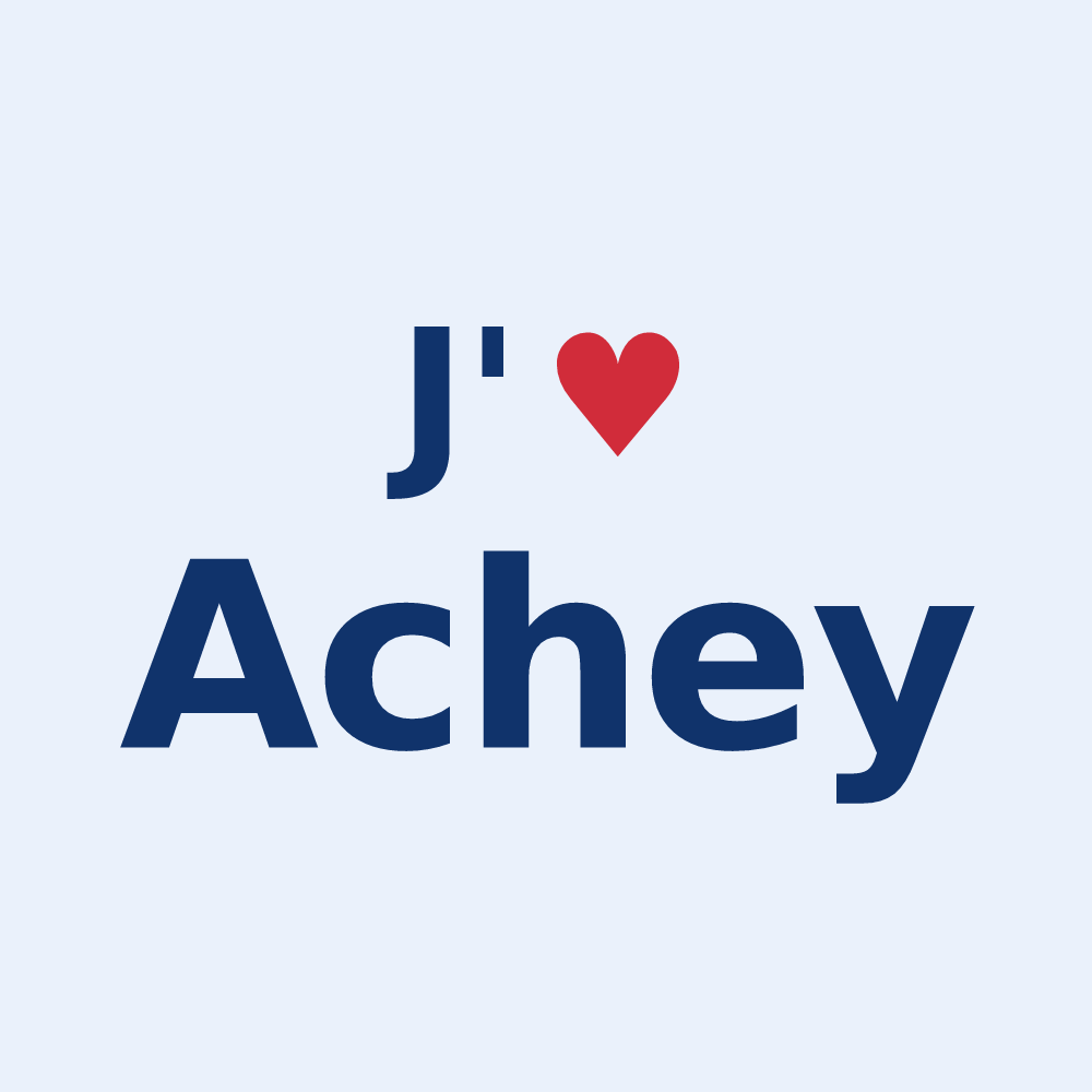 Sticker personnalisé Achey — design J'aime Achey