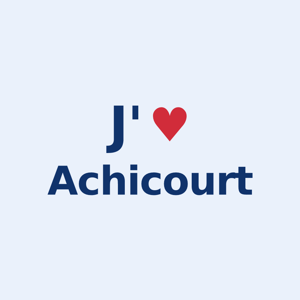Sticker personnalisé Achicourt — design J'aime Achicourt