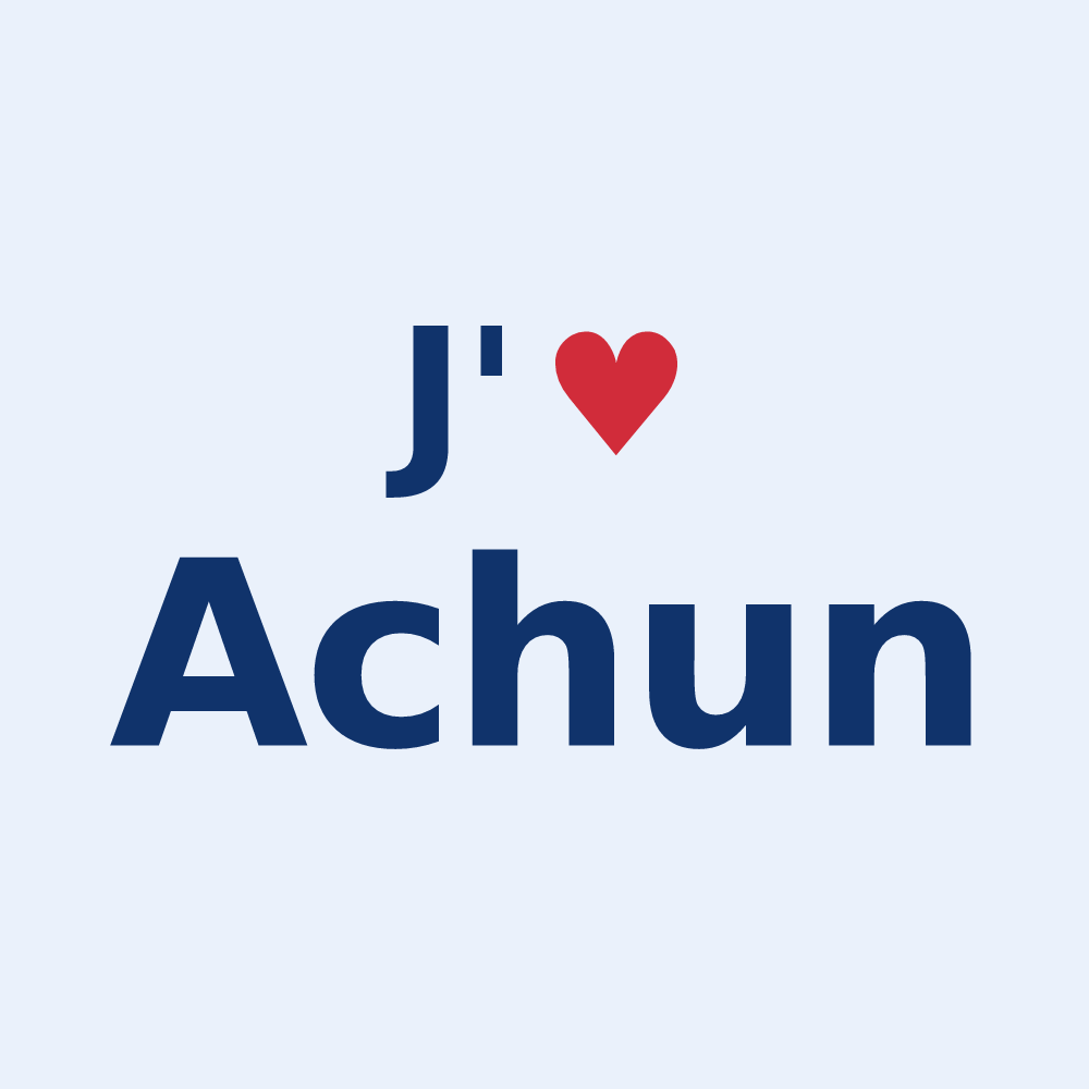 Sticker personnalisé Achun — design J'aime Achun