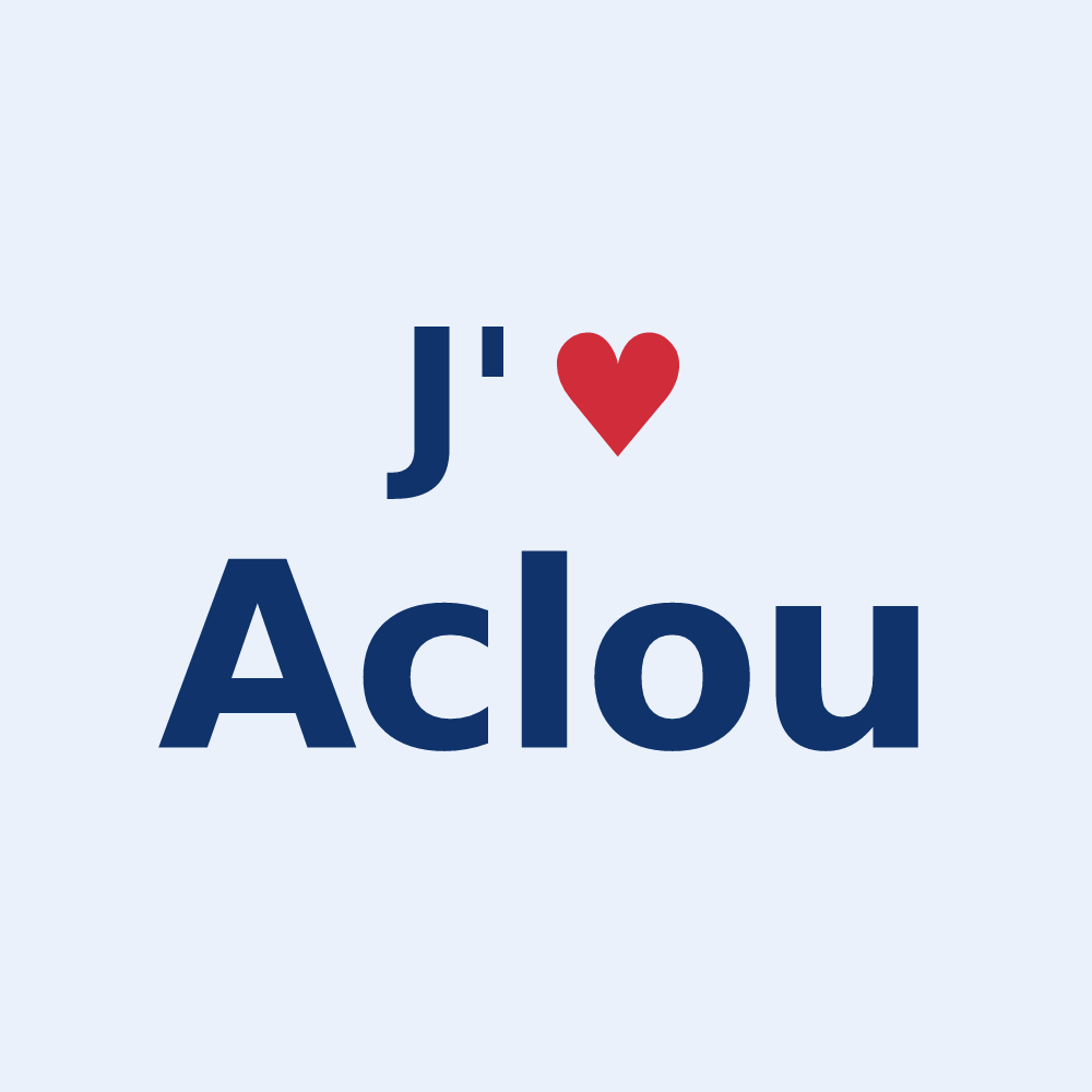 Sticker personnalisé Aclou — design J'aime Aclou