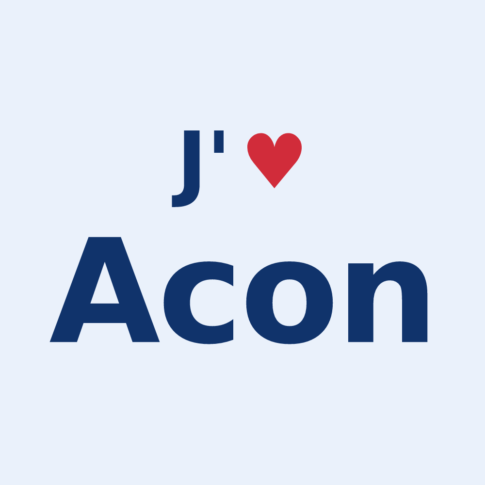 Sticker personnalisé Acon — design J'aime Acon