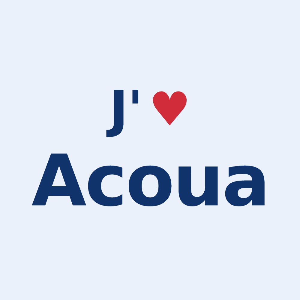 Sticker personnalisé Acoua — design J'aime Acoua