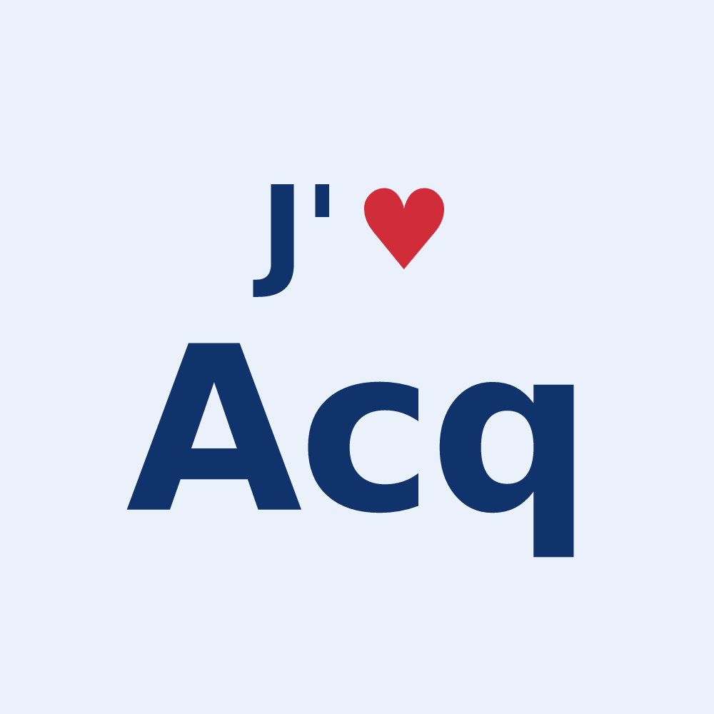 Sticker personnalisé Acq — design J'aime Acq