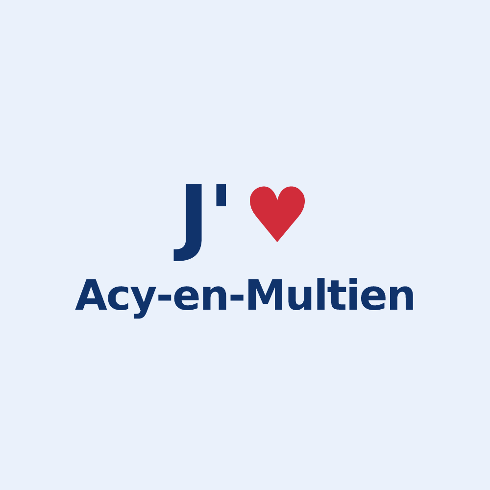 Sticker personnalisé Acy-en-Multien — design J'aime Acy-en-Multien