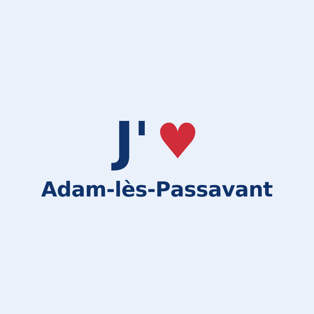 Sticker personnalisé Adam-lès-Passavant — design J'aime Adam-lès-Passavant