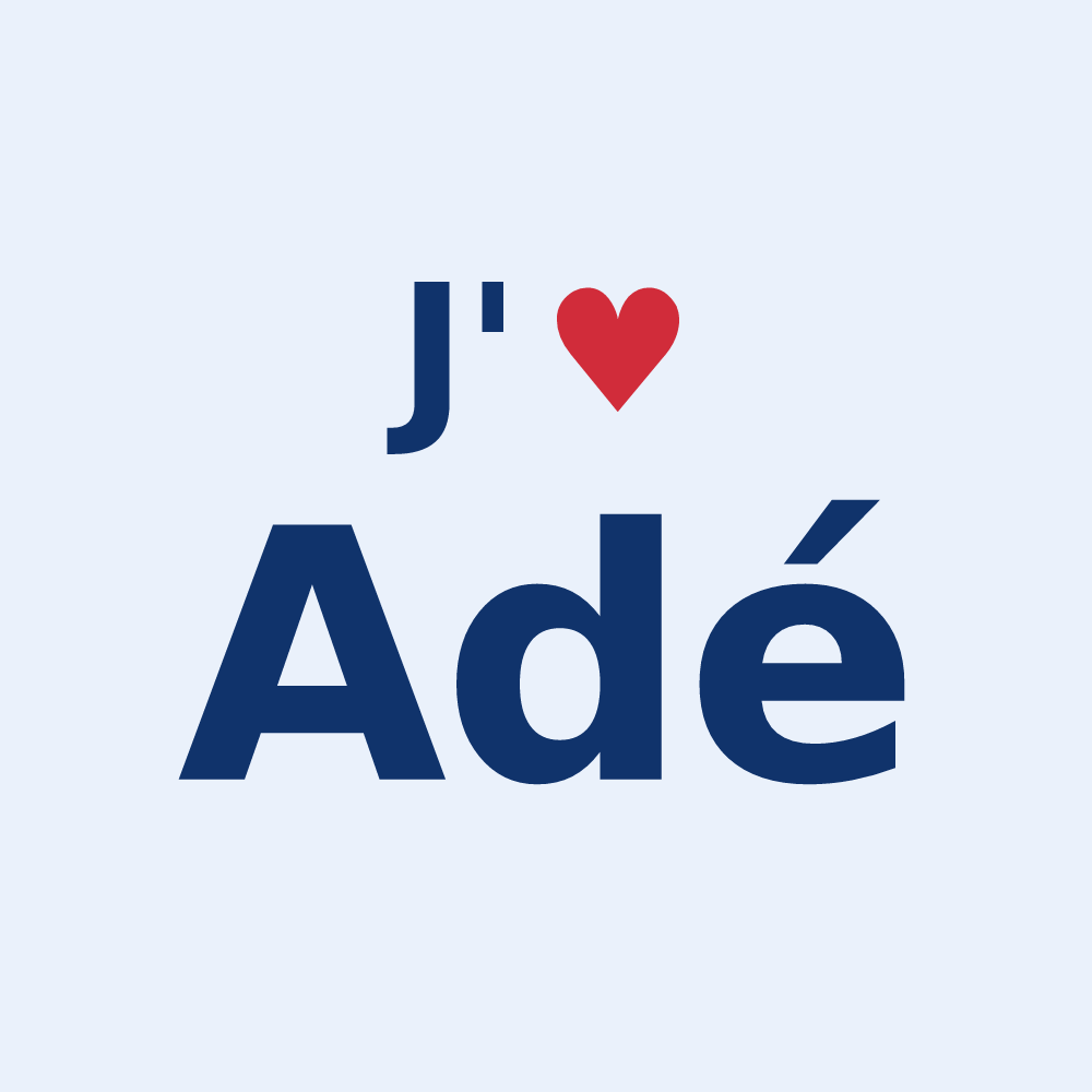 Sticker personnalisé Adé — design J'aime Adé