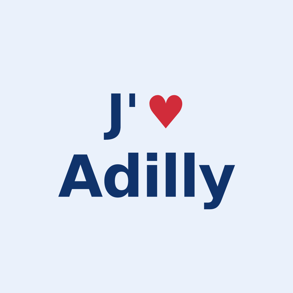 Sticker personnalisé Adilly — design J'aime Adilly