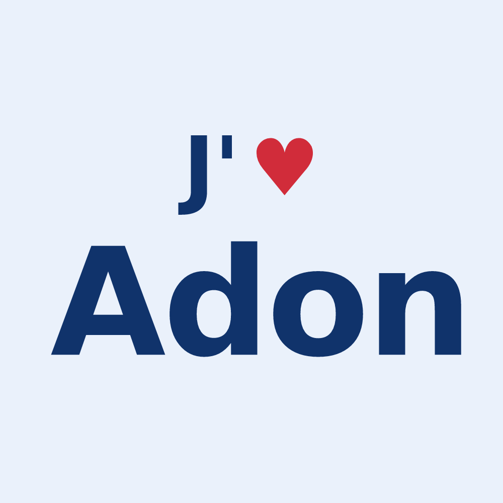 Sticker personnalisé Adon — design J'aime Adon