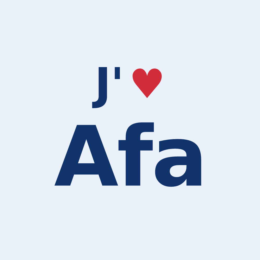 Sticker personnalisé Afa — design J'aime Afa