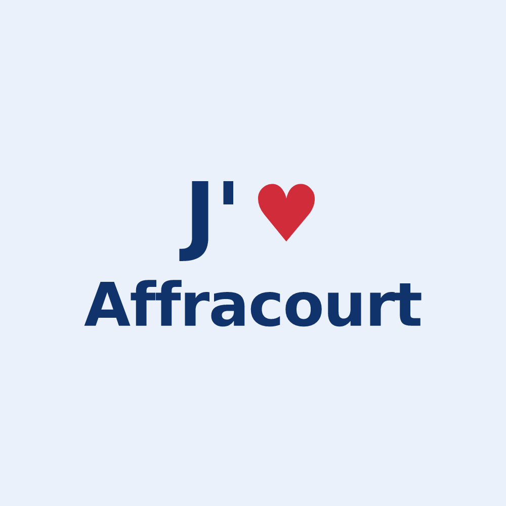 Sticker personnalisé Affracourt — design J'aime Affracourt