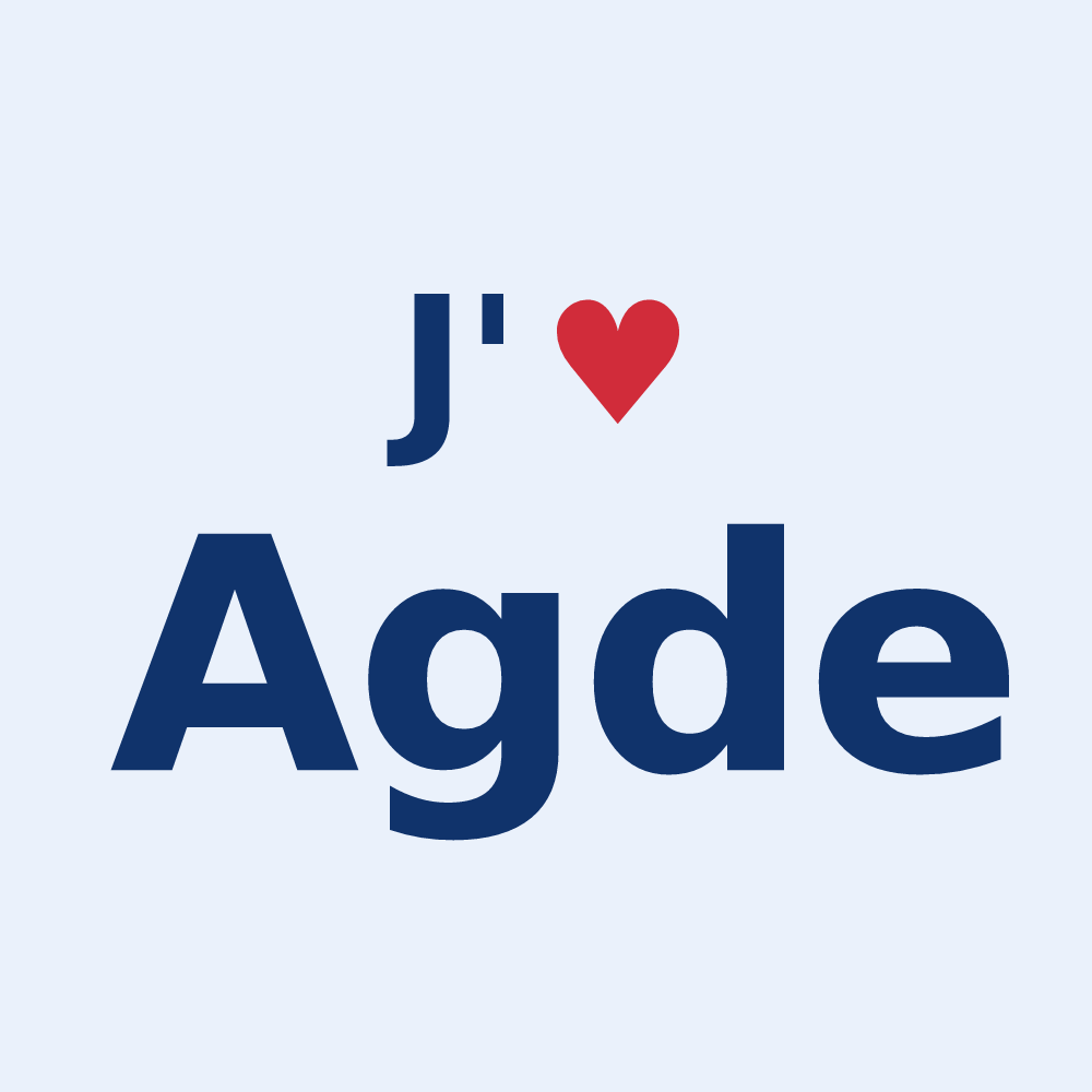 Sticker personnalisé Agde — design J'aime Agde