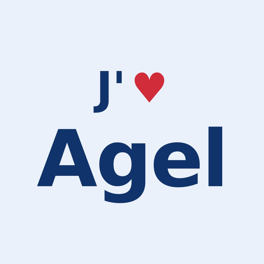 Sticker personnalisé Agel — design J'aime Agel