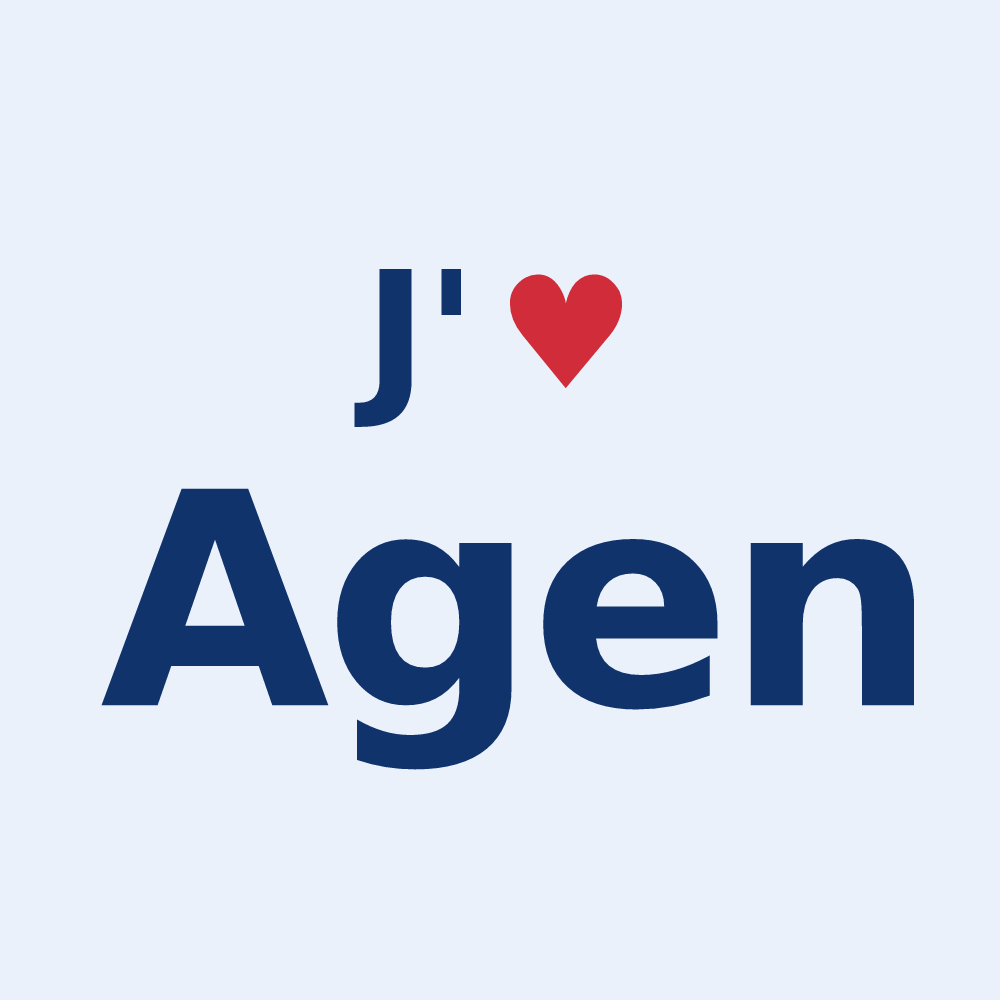 Sticker personnalisé Agen — design J'aime Agen