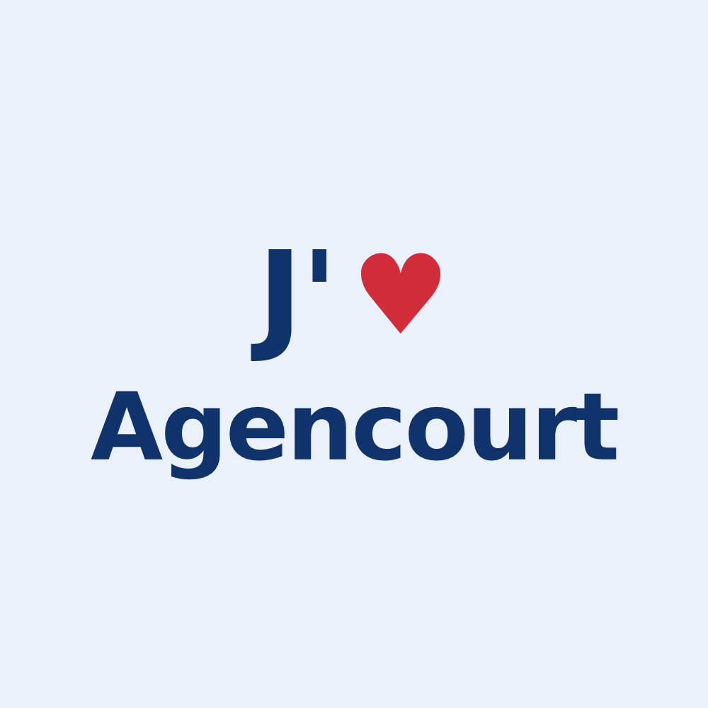Sticker personnalisé Agencourt — design J'aime Agencourt