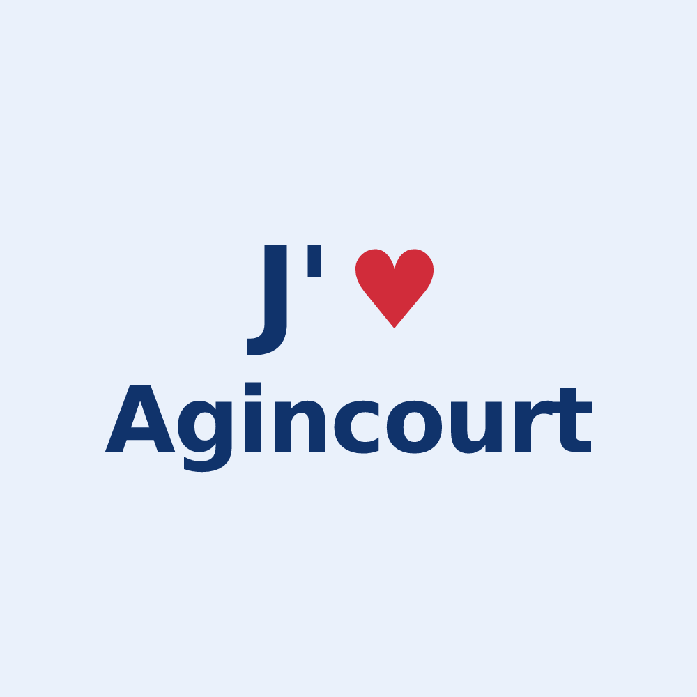 Sticker personnalisé Agincourt — design J'aime Agincourt