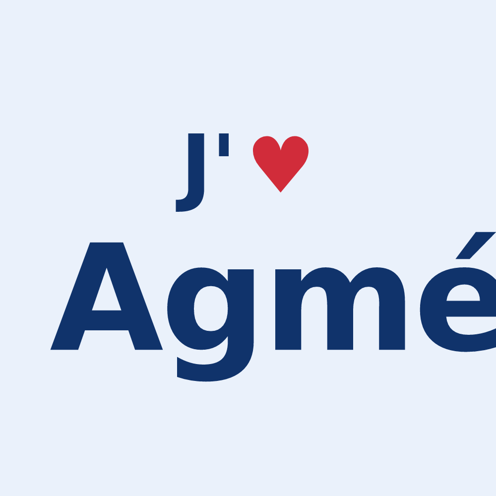 Sticker personnalisé Agmé — design J'aime Agmé