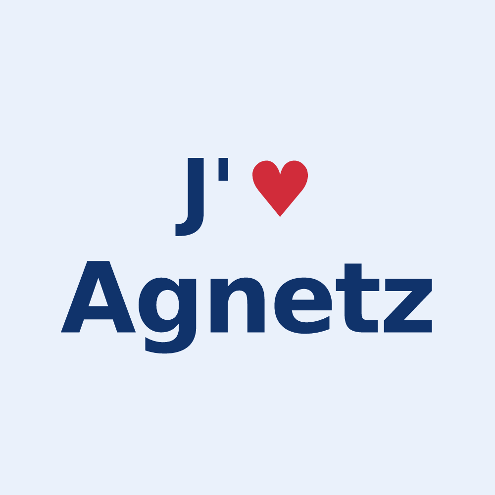 Sticker personnalisé Agnetz — design J'aime Agnetz